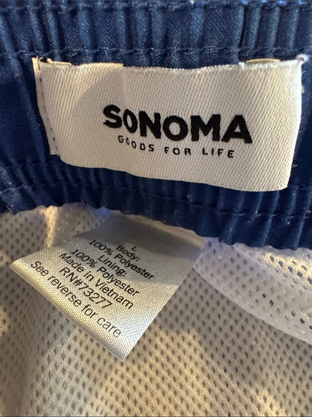 Sonoma Royal Blue Swim Trunks with Pink Flamingos & Green Palms